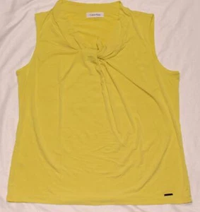 Calvin Klein Women's Sleeveless Shirt Yellow NWOT Size L - Picture 1 of 5