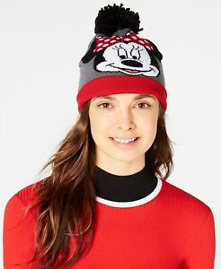Minnie Mouse Pom Pom Cuffed Beanie Hat by Concept One SEALED PACKAGE