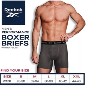 Reebok Herren Performance Boxershorts Gr. Medium M Neu Schwarz - Bild 1 von 5