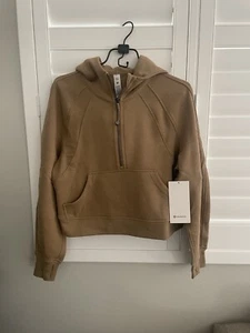 NWT Scuba Oversized Half-Zip Hoodie Size XS/S Filbert Tan - Picture 1 of 4