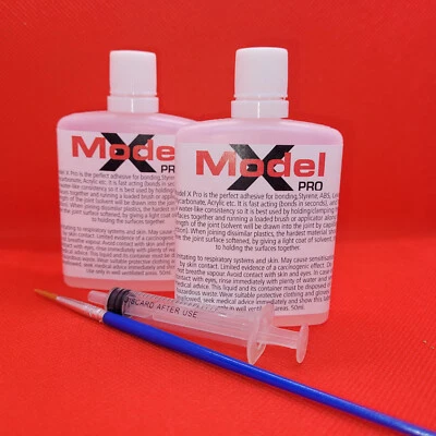 Model X Pro 100ml JUMBO KIT PLASTIC WELD Cement Glue Styrene ABS Perspex Acrylic - Image 1 of 4