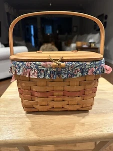 LONGABERGER 1991 MUTTERTAG GELDBÖRSE - FLORAL LINER - Bild 1 von 8