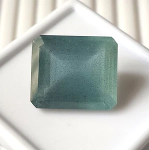 Aquamarine Greenish Blue Color 22.50 Carat Octagon Cut Faceted Natural Gemstone - Picture 1 of 5