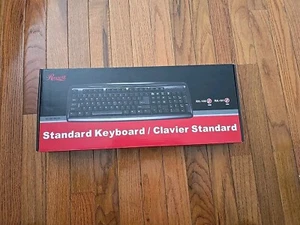 Rosewill RK-100 - Standard Keyboard - Black, 107 Normal Keys, USB - Picture 1 of 2