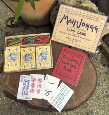 Antique Mahjongg card game set Parker Brothers boxed 1923 American 146 cards - Image 1 of 4