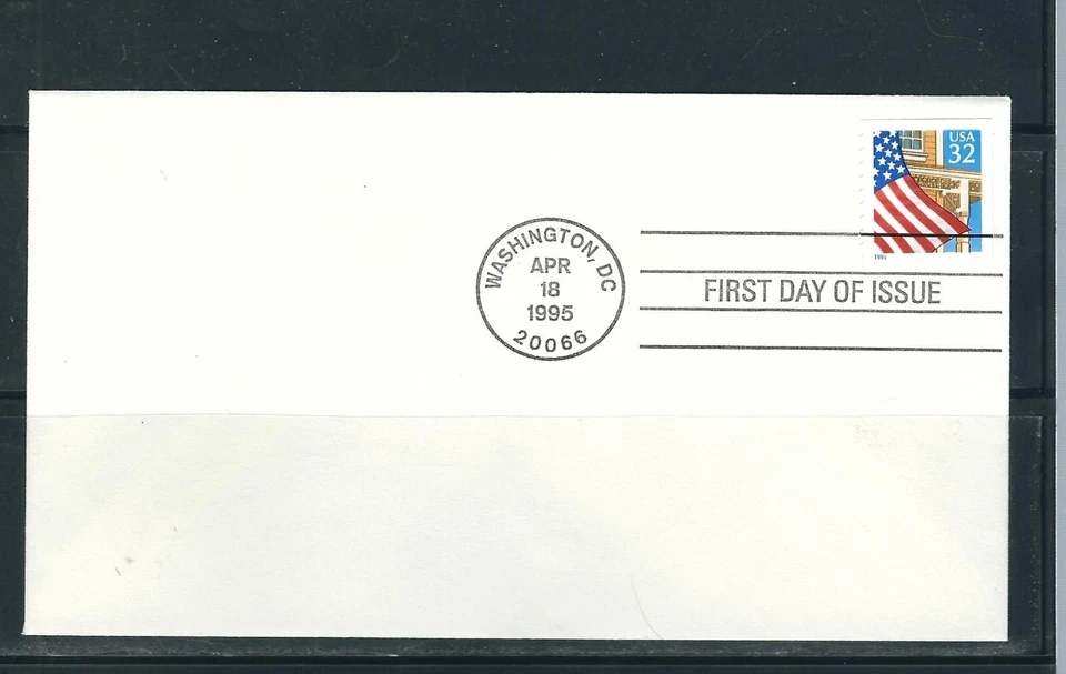 US Scott # 2920 Flag Over Porch FDC . No Cachet - Image 1 of 1