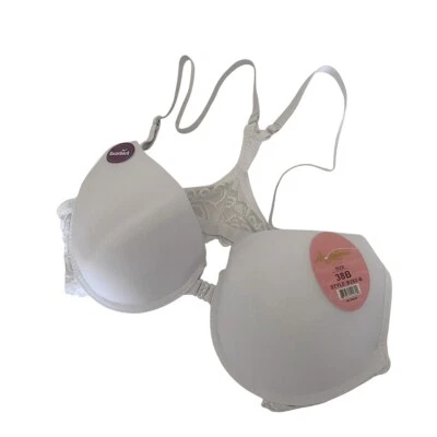 Angelina Lace Accent Lightly Padded Front Clasp Racerback Bra 38B Foto 1 de 4