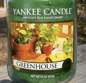 Yankee Candle Retired "GREENHOUSE" Fresh ~ Large 22 oz. ~WHITE LABEL~ RARE ~ NEW - Picture 1 of 2