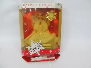 Muñeca Barbie Happy Holidays 1989 vintage sin precio base precio de caja ojos azules rubios - Imagen 1 de 6