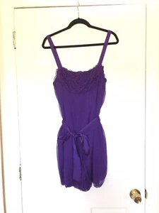 Alice + Olivia Women's Sleeveless Purple Silk Belted Dress Size Small  - Picture 1 of 7