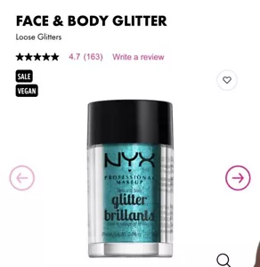 NYX Face and Body Glitter Brilliants Color GLI03 Teal 0.08 oz New/Sealed - Picture 1 of 4