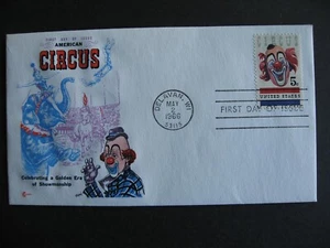 USA Circus FDC Cover Craft cachet Sc 1309 First Day Cover - Picture 1 of 2