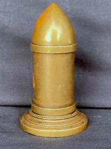 Accendino da Tavolo in Bronzo a forma di Proiettile - Trench Art ww1 1918 - Foto 1 di 4