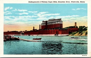 Vintage Waterville Maine ME Hollingsworth & Whitney Paper Mills 1920er Postkarte - Bild 1 von 2