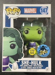 Funko Pop! Marvel She-Hulk #147 Glows in the Dark * Comikaze Exclusive *Damaged* - Picture 1 of 10