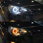 Pair 60-120mm Car COB LED Headlight Rings Halo Angel Eyes Universal High Power