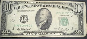 🟢$10 DOLLAR BILL RARE, MINT CONDITION 1950🟢 - Picture 1 of 6