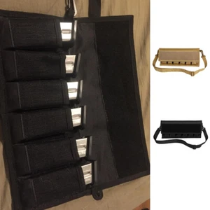 6 Round Tactical Gun Pistol Magazine Storage Pouch 6 Mag Holder Bags with Strap - Picture 1 of 23