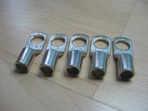 Lot (5) Cable Lug 6AWG 16mm² 5/16" M8 Battery Lug Ring Terminal #E71BF - Picture 1 of 5