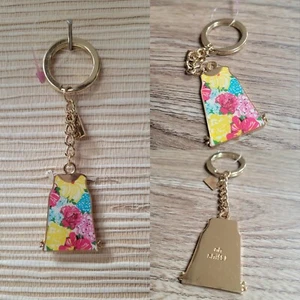 Lilly Pulitzer Oh Shift New? Gold Tone Floral Keychain - Picture 1 of 9