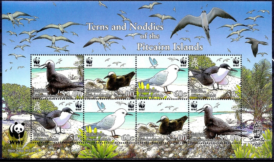 Pitcairn Islands 2007 WWF Seagulls Sea Birds Nature Conservation m/s MNH - Image 1 of 1