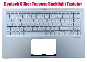 Teclado retroiluminado Topcase plateado alemán para Asus UX533F UX533FD UX533FN - Imagen 1 de 2