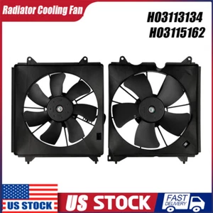 2Pcs Radiator Cooling Fan Set For 2013-2017 Honda Accord.w/ Blade Motor & Shroud - Picture 1 of 13