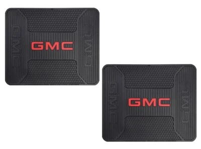 Juego de 2 alfombrillas traseras de goma de ajuste universal para auto camioneta GMC Elite Foto 1 de 2