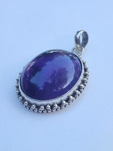 925  STERLING SILVER PENDANT AMETHYST  - Picture 1 of 6