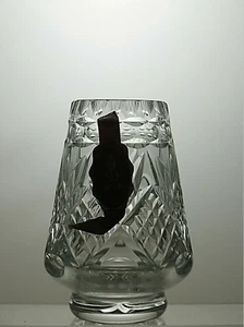 Staffordshire Cut Glass Crystal Vase 4 3/4" - Boxed - Picture 1 of 4