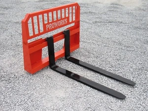 48" Long Extreme Duty Pallet Forks Attachment Fits Kubota Quick Attach - Picture 1 of 12