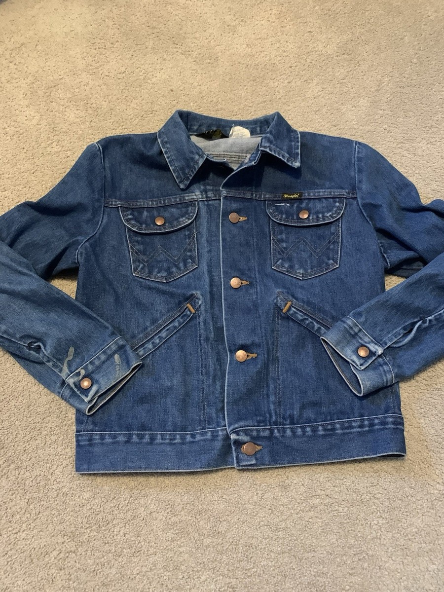 ジャケット・アウター 70's vintage Wrangler green work jacket Vintage 80s Wrangler Green Label Womens Denim Jacket Size L