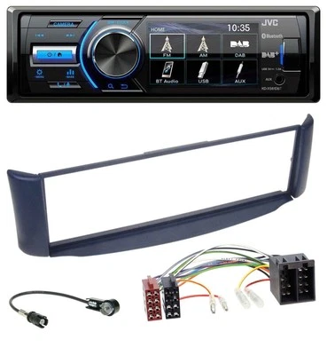 JVC Bluetooth MP3 USB DAB Autoradio für Smart ForTwo 450 blau ohne Metallschacht - Bild 1 von 4