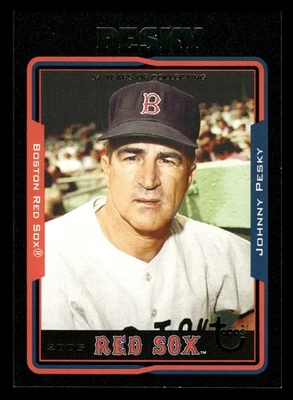 Johnny Pesky Boston Red Sox 2005 Topps Retired Signature Black #64 SN /54 - Image 1 of 2