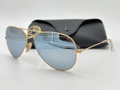 RAY BAN AVIATOR RB3025 112/W3 58mm Plateado Flash POLARIZADO/ORO AUTÉNTICO ITALIA Foto 1 de 4