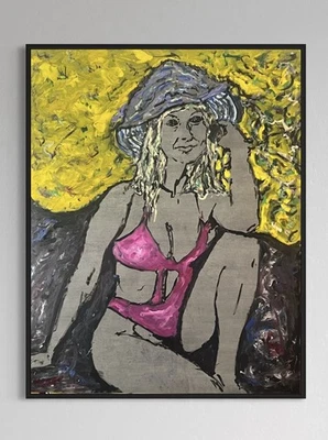 Daniel Pultorak Sunlit Muse 2025 Kunst signiert gerahmt Öl Abstrakt Malerei Art - Bild 1 von 4