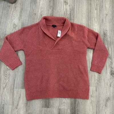 TALBOTS 珊瑚粉红色披肩领针织毛衣女式 PM 小号全新芭比娃娃 Coquette — 第 1/4 张图片