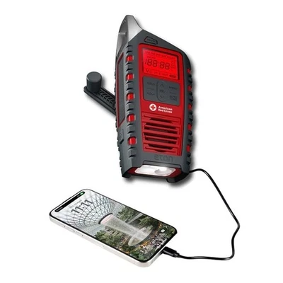 Radio de Emergencia Odyssey Multi-Powered All-Band Bluetooth con RDS, Rojo Nuevo Foto 1 de 4