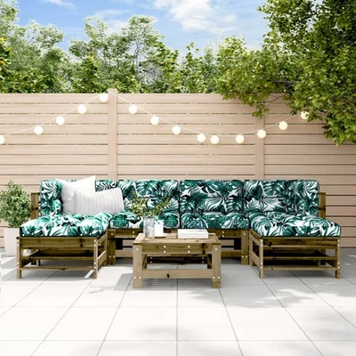 Vidaxl Garten Lounge Set Gartenmöbel Sitzgruppe Sofa 7-tlg. Kiefer Imprägniert v - Bild 1 von 2