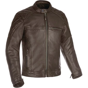 Oxford Route 73 2.0 Classic Leather Motorbike Motorcycle Jacket - Brown - Picture 1 of 9