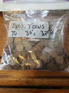 Exciting Bag Of 3.25 Pounds Of Early Wheats Late Teens To 1930s Approx 490 Cents - Picture 1 of 3