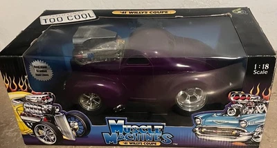 ‘41  Willys Coupe Muscle Machines 1:18 Die-Cast Purple - Image 1 of 4