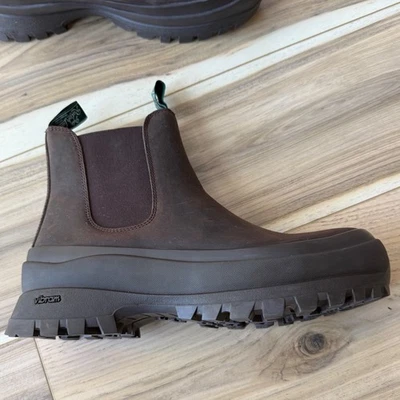 Ralph Lauren Polo Country Cuero Marrón Suela Vibram Botas Chelsea Hombres Nuevas sin Caja Foto 1 de 4