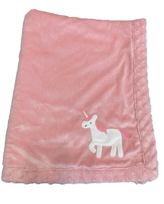 Manta unicornio Carter's Child of Mine rosa felpa Sherpa Minky Foto 1 de 4