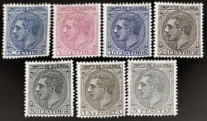 Edifil NE4-NE10 serie completa Alfonso XII España 1879 no emitidos - Imagen 1 de 1