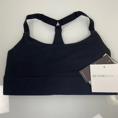 Beyond Yoga Black Sports Bra IT8309 Racerback Adjustable Strap Size Small - Image 1 of 4