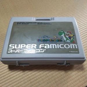 Nintendo Super Famicom Case Super Mario World Yoshi's Island storage SFC SNES - Picture 1 of 12