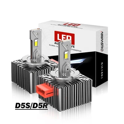 Pair CHUS D5S D5R LED Headlight 50000LM Replace HID Xenon Bulbs Super Bright - Image 1 of 4