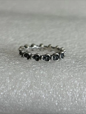 Authentic Pandora 🌟 Wandas Garden Flower Ring 🌟 Size 52 🌟 S925 ALE 🌟 190849 - Image 1 of 4