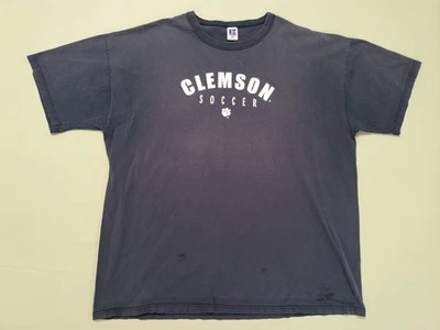 Camiseta Russell Vintage EE. UU. XXL Clemson Fútbol Azul Desteñido, Suave, Dulce Foto 1 de 4